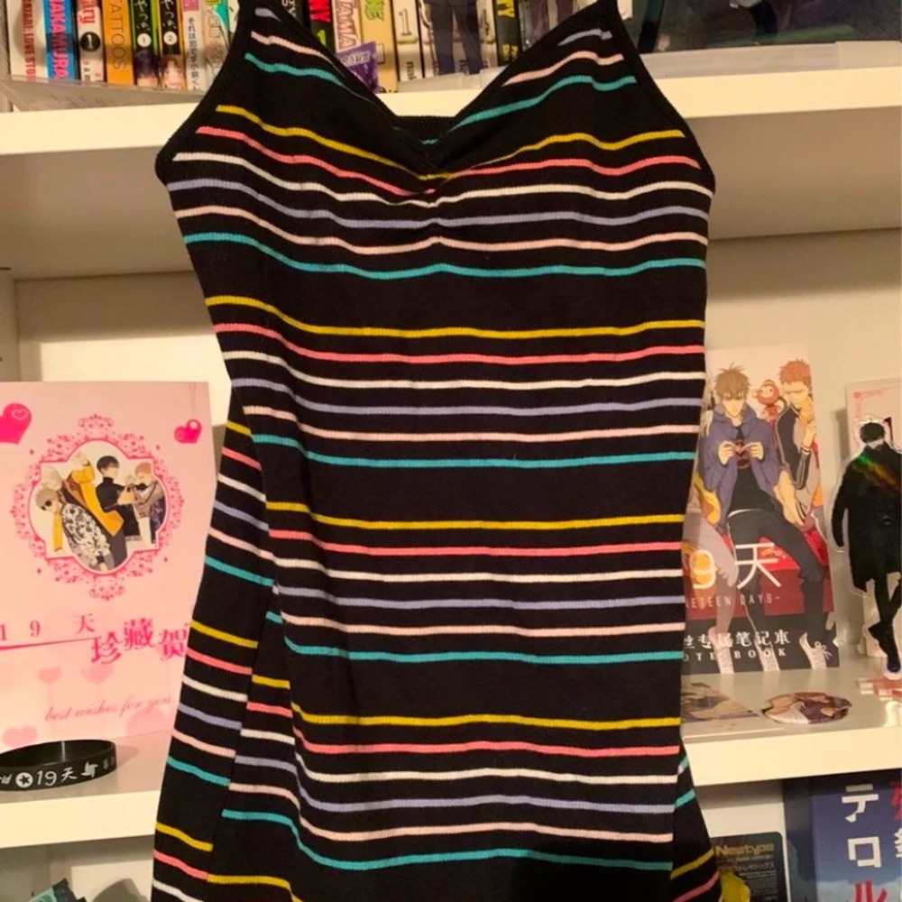 colorful striped tank top